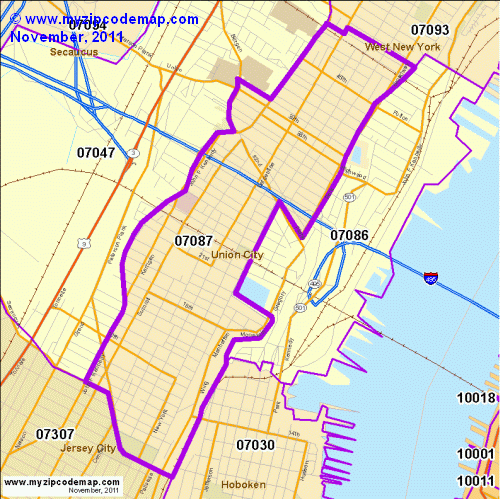 map of 07087