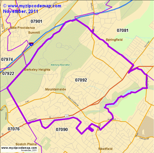 map of 07092