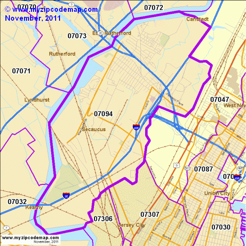 map of 07094