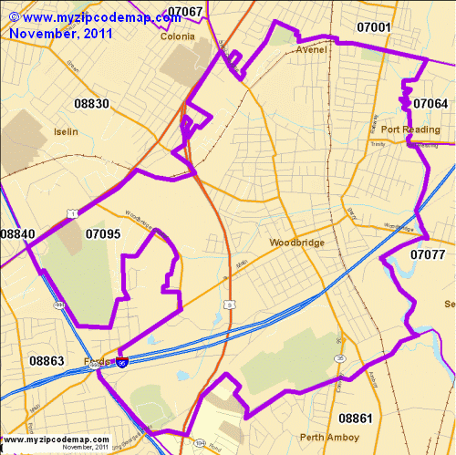 map of 07095