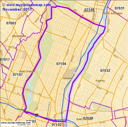 map of 07104