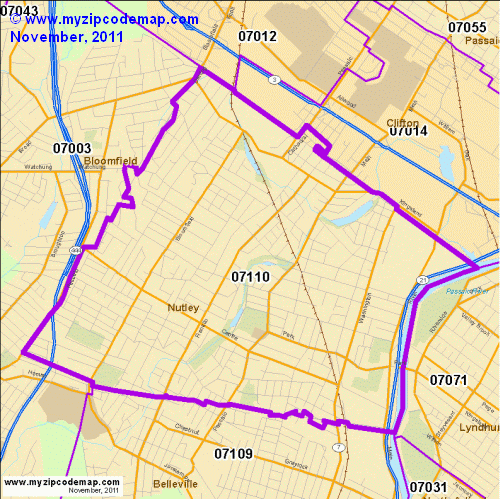 map of 07110