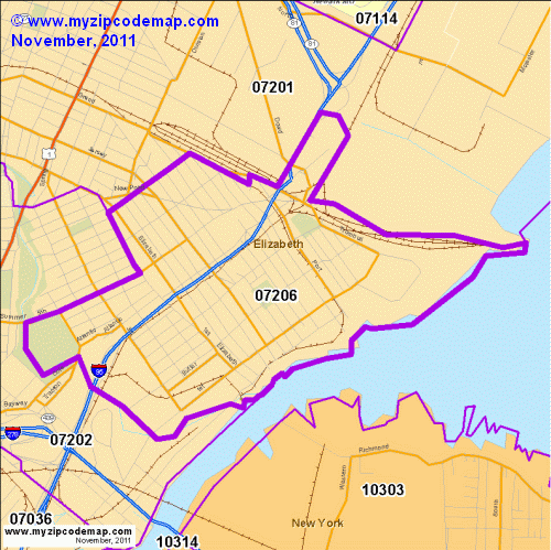 map of 07206
