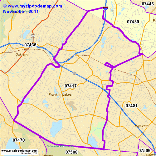 map of 07417