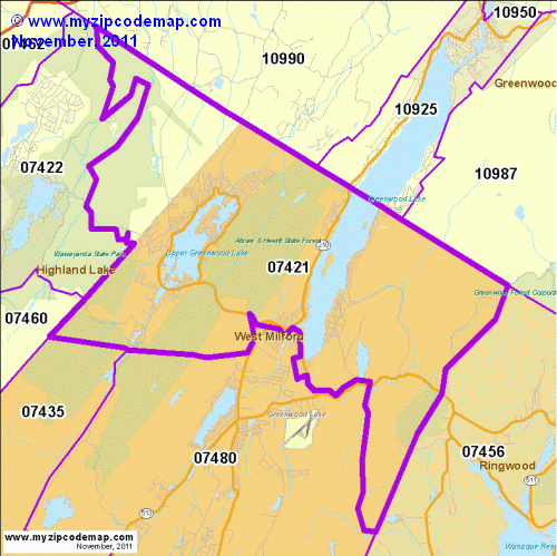 map of 07421
