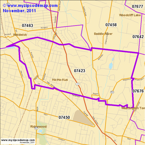map of 07423