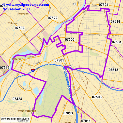 map of 07501