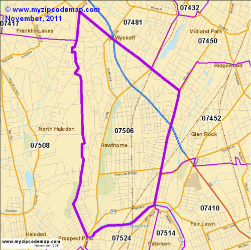 map of 07506