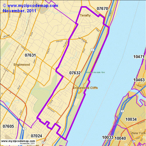 map of 07632