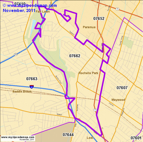map of 07662