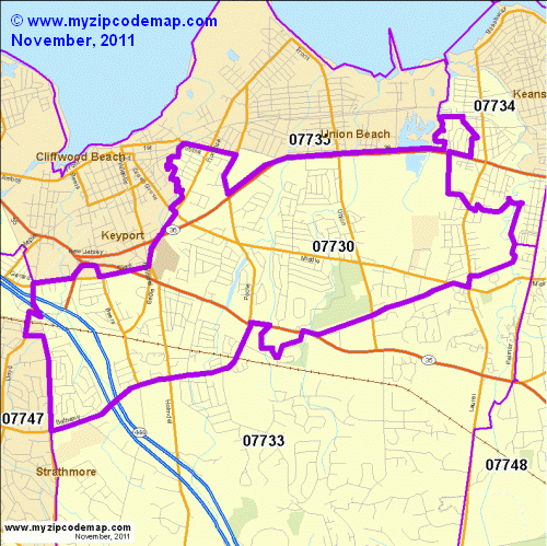 map of 07730