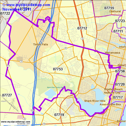 map of 07753