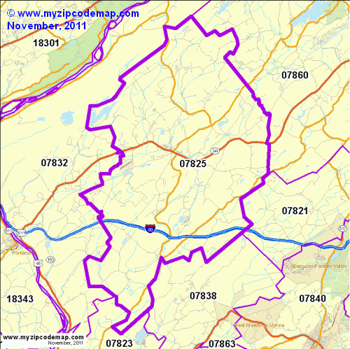 map of 07825