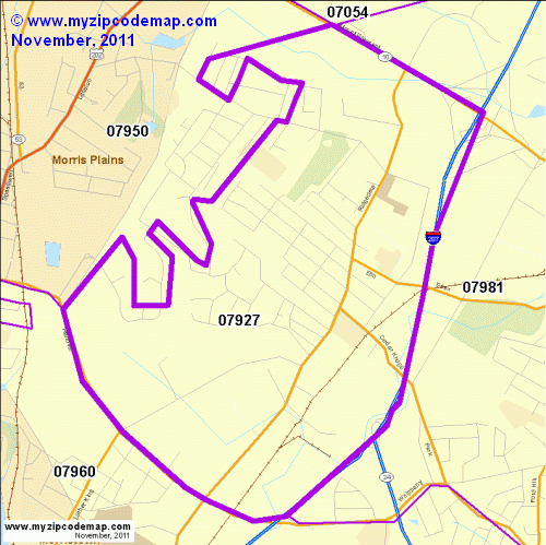 map of 07927