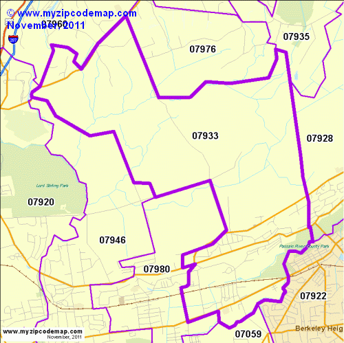 map of 07933