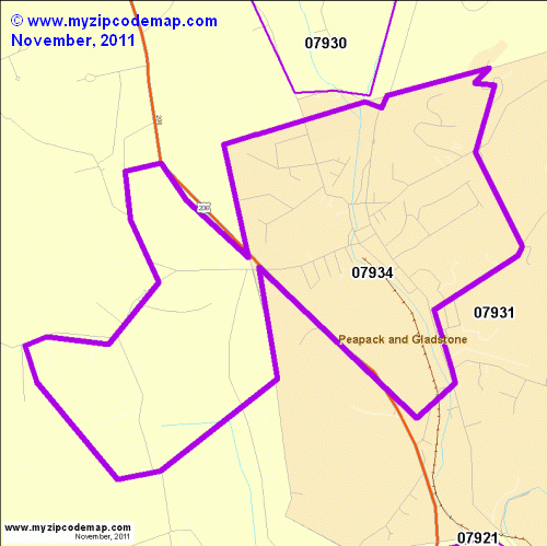 map of 07934