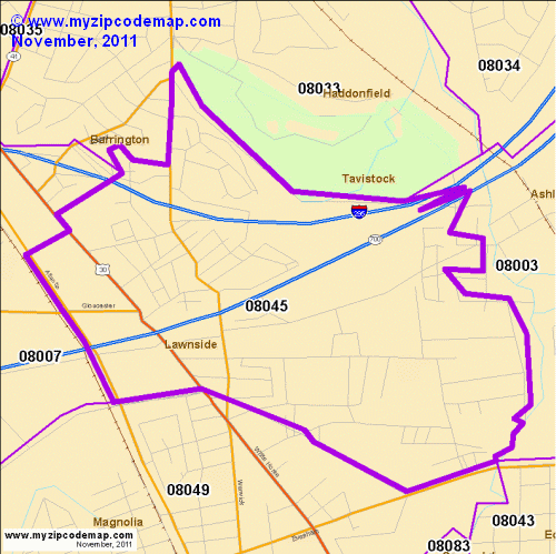map of 08045