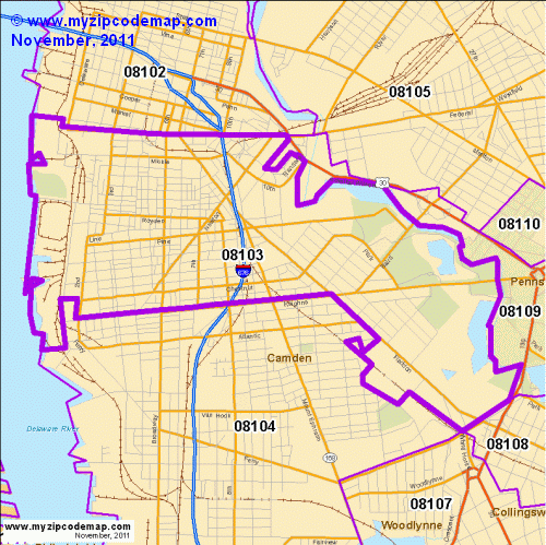 map of 08103