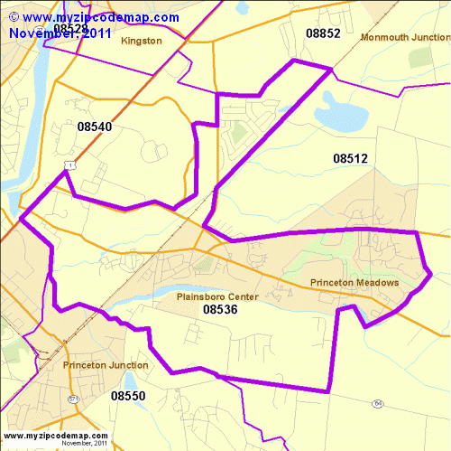 map of 08536