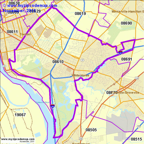map of 08610