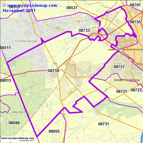 map of 08759