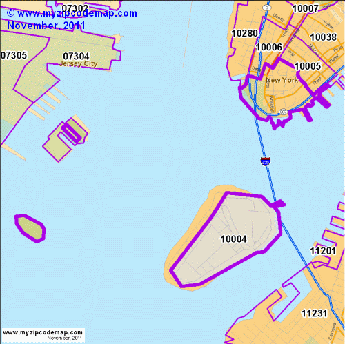 map of 10004