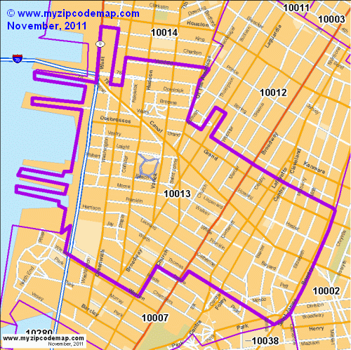 map of 10013