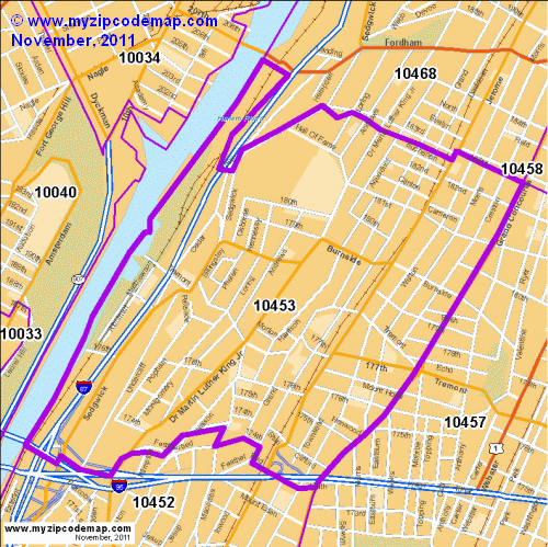 map of 10453