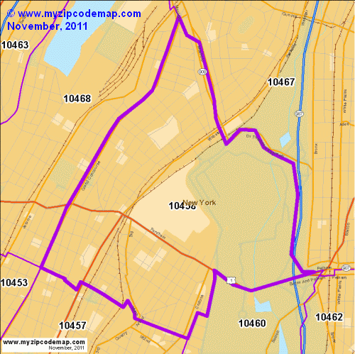 map of 10458