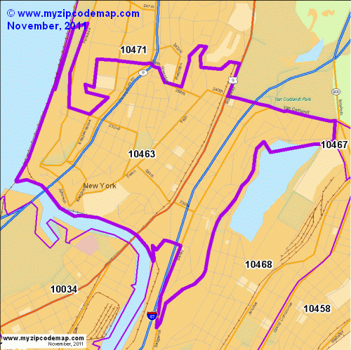 map of 10463