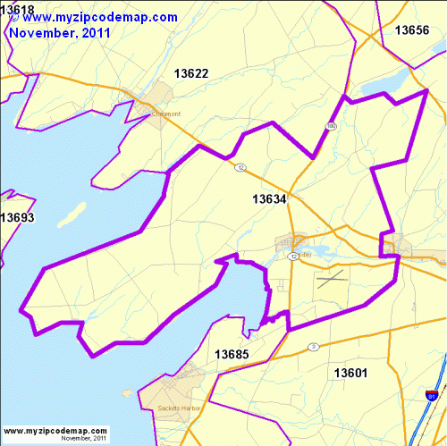 map of 13634