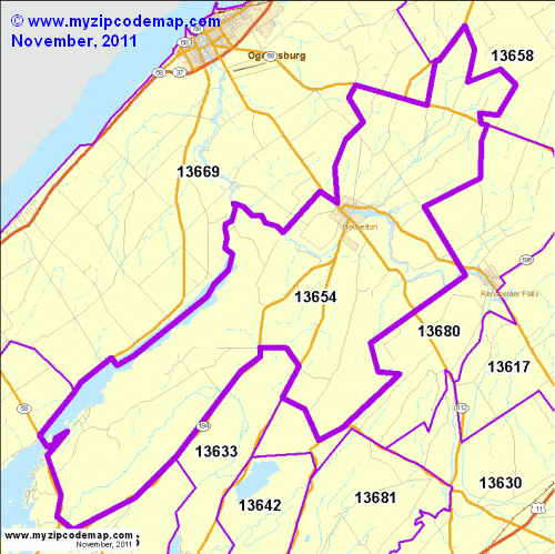 map of 13654
