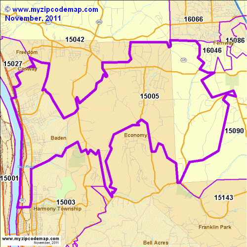 map of 15005
