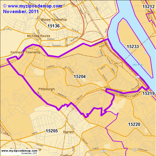 map of 15204