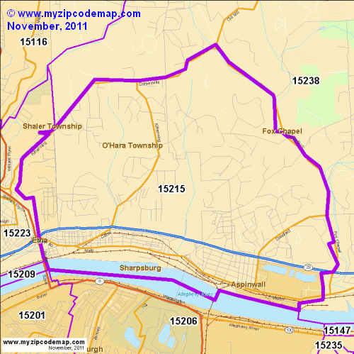 map of 15215