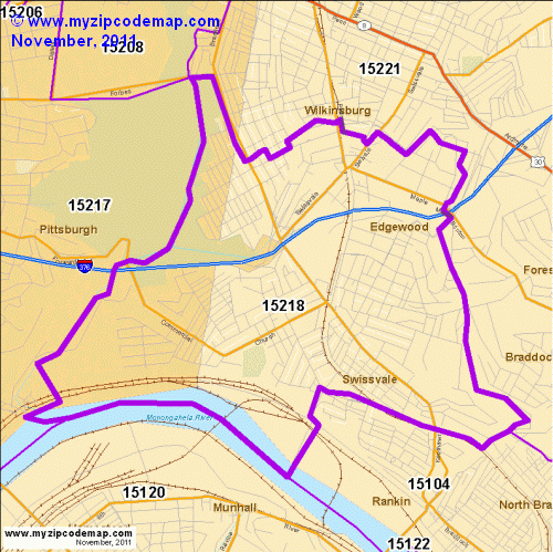map of 15218