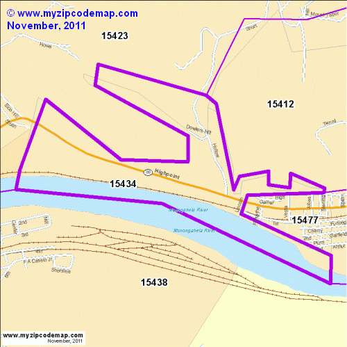 map of 15434