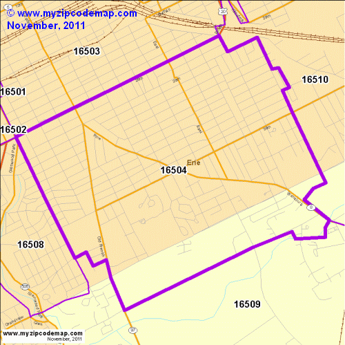map of 16504