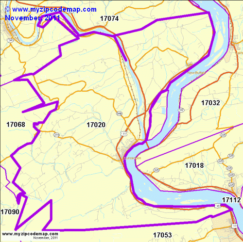 map of 17020