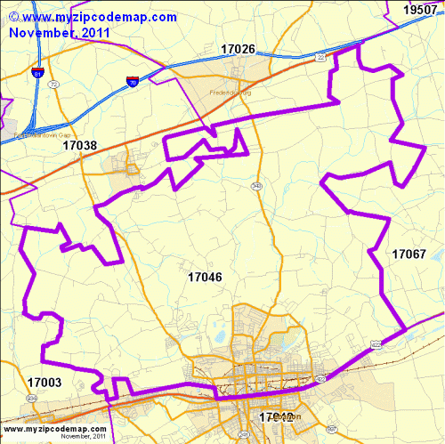 map of 17046