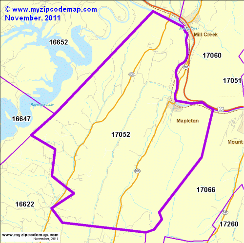 map of 17052