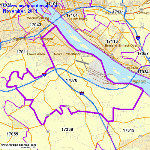 map of 17070