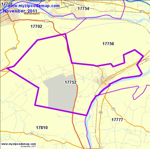map of 17752