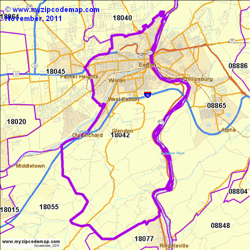 map of 18042