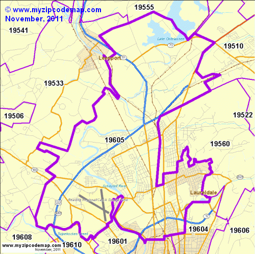 map of 19605