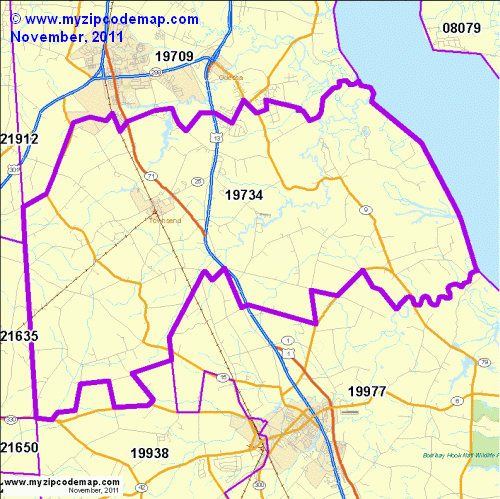 map of 19734