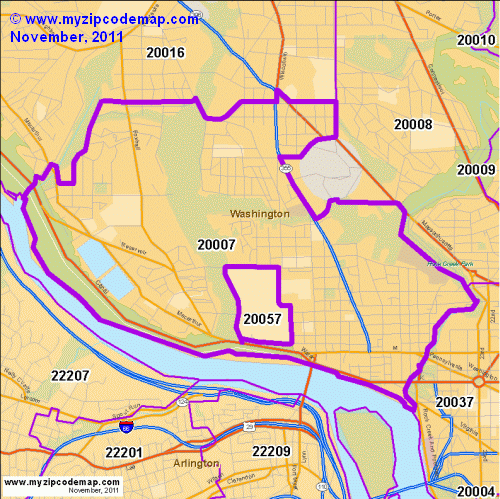 map of 20007
