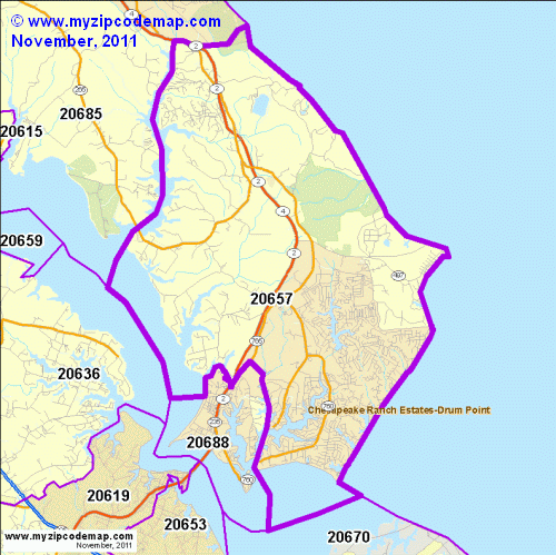 map of 20657