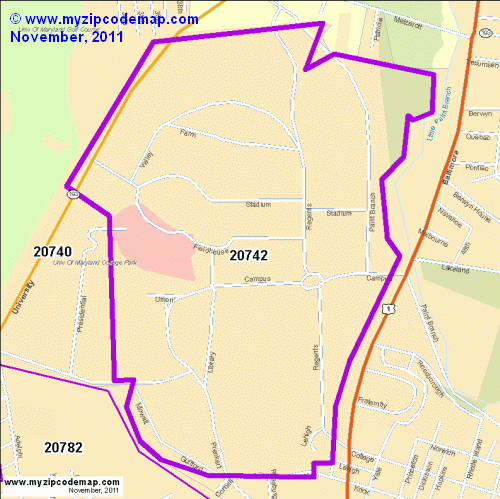 map of 20742