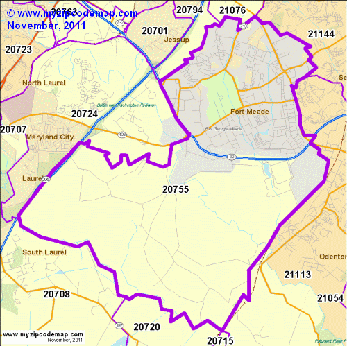 map of 20755